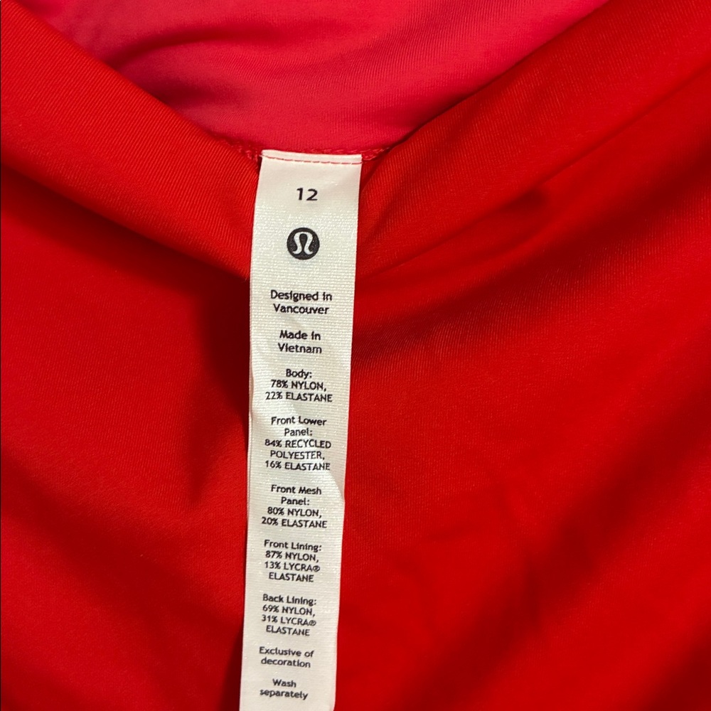 Lululemon Asymmetrical Layered High Rise Hot Heat Lip Gloss Tennis Skirt - Picture 3 of 4